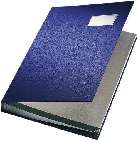 Unterschriftsmappe Leitz 5700 DIN A4 20 Fächer PP-kaschiert blau