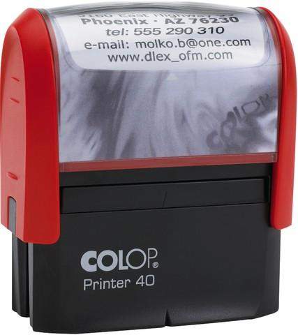 Textstempel PrinterLine mit Gutschein 59x23mm rot