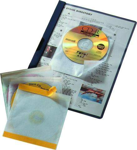 CD-Hülle Durable 5210 Fix PP-Folie für 1 CD farblos transparent selbstklebend Pckg. á 10 Stück
