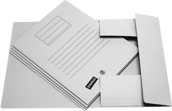 Einschlagmappe Aktenmappe Karton RC 250g/m² 3 Klappen A4 grau