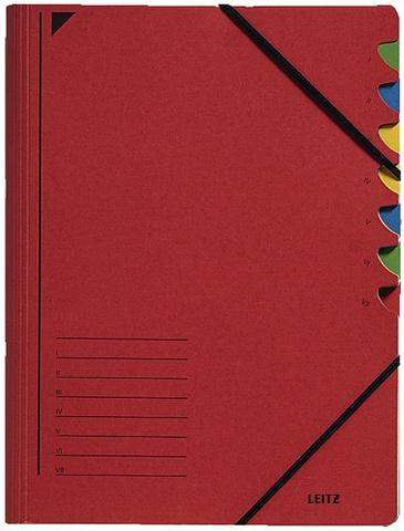 Ordnungsmappe Leitz 3907 Karton (RC) Gummizug A4 rot / 1St.