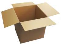 Faltkartonage 57x57x57cm in braun Faltkartonage 57x57x57cm in braun
