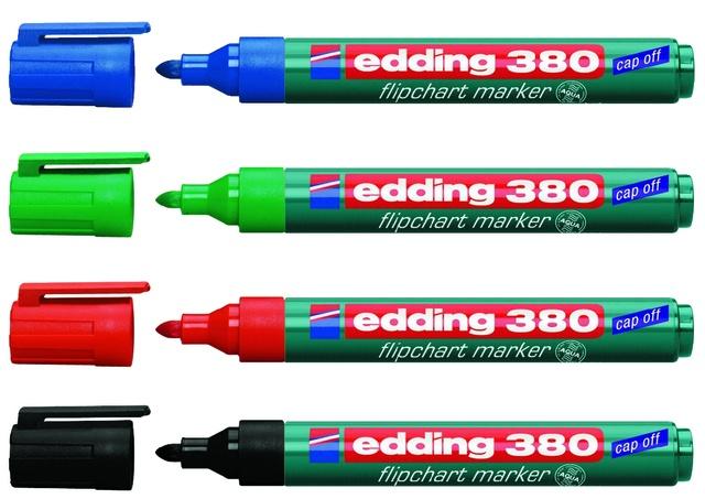 Edding Flipchart Marker Capp-Off 380 4Er-Etui Rundspitze