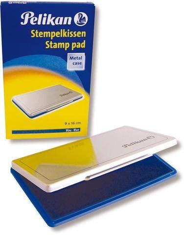 Stempelkissen Metall 9 x 16 cm Pelikan blau / 1 Stück