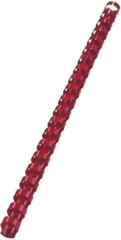 Binderücken Kunststoff 21 Ringe A4 Ø16mm rot VE=100St