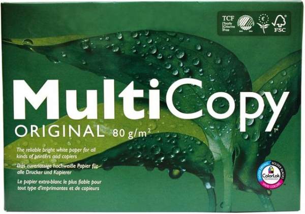 Kopierpapier A4 90g/m² Druckerpapier FSC MultiCopy weiß 500 Blatt