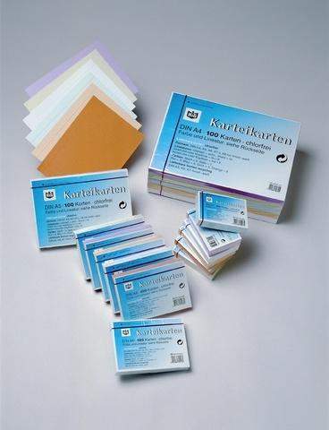 Karteikarten blanko DIN A7 weiß (Pckg. á 100 Stück)