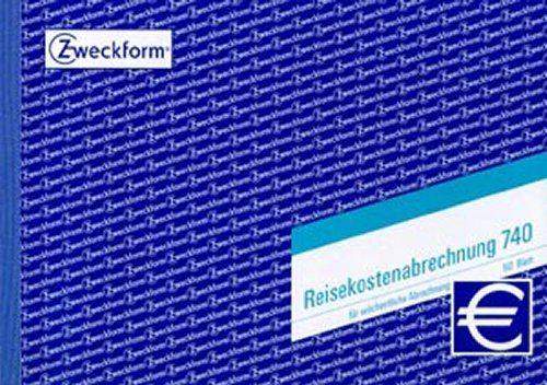 Reisekosten-Abrechnungsblock Zweckform 740 A5 quer 50 Blatt
