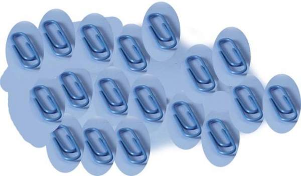 Briefklammern Büroklammern 26mm blau (100 Stück)