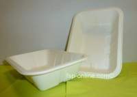 Pommesschale 173x122x40mm aus Zuckkerrohrbagasse kompostierbar Pommesschale 173x122x40mm aus Zuckkerrohrbagasse kompostierbar