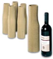 Flaschenhülle Schutzhülle 340 x 90 mm aus flexibler Wellpappe für Flaschen