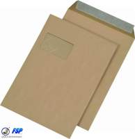 Braune DIN C4 229x324mm Versandtasche mit Fenster hk (250 Stück) Braune DIN C4 229x324mm Versandtasche mit Fenster hk (250 Stück)