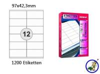Papier-Etiketten 97x42,3mm DIN A4-günstig Papier-Etiketten 97x42,3mm DIN A4-günstig