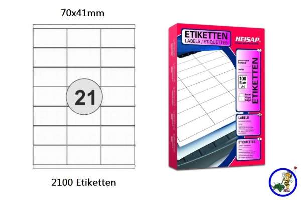 Papier-Etiketten 70x41mm DIN A4