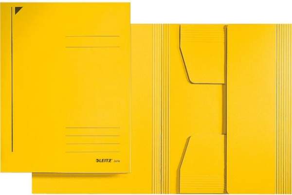 Einschlagmappe Jurismappe Leitz 3924 Karton 300 g/m² 3 Klappen A4 für 250 Blatt gelb