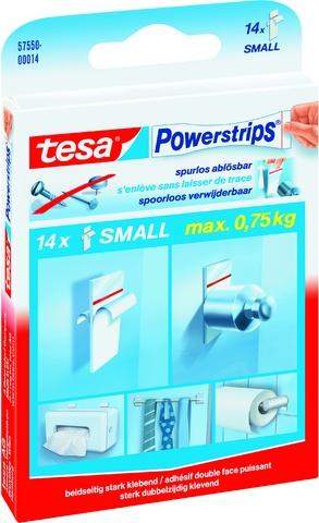 Doppelklebestück TESA Powerstrips® small sk ablösbar 15x35mm Pckg. á 14 St.