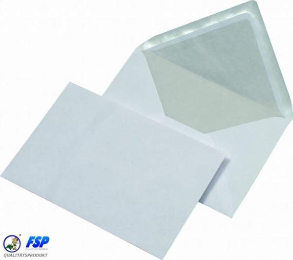 Weißer DIN C6 114x162mm Briefumschlag ohne Fenster nk (500 Stück)