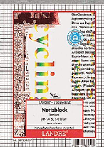 Briefblock Notizblock A5 100 Bl. UWS-Papier kariert 10 Stück