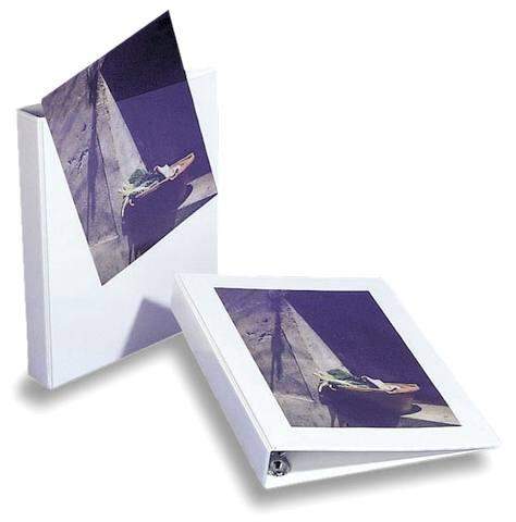 Ordner Präsentationsringbuch A4 weiß 4-Ring-Ø 16 mm mit transparenten Außentaschen
