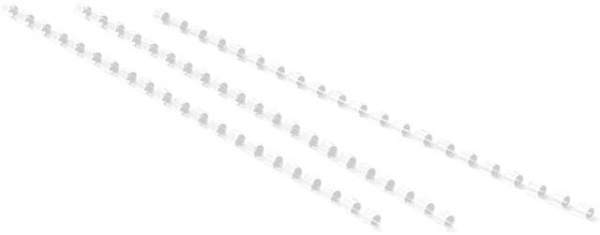 Binderücken Kunststoff 21 Ringe A4 Ø12mm weiß VE=100St