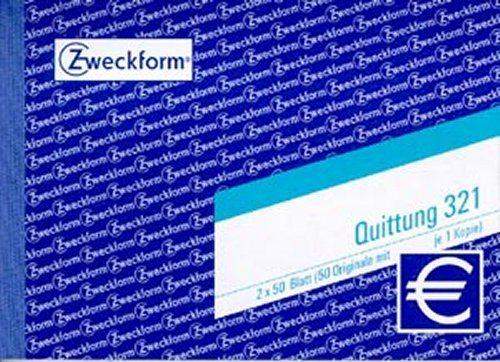Quittungsblock Zweckform 321 DIN A6 quer 2x50 Blatt