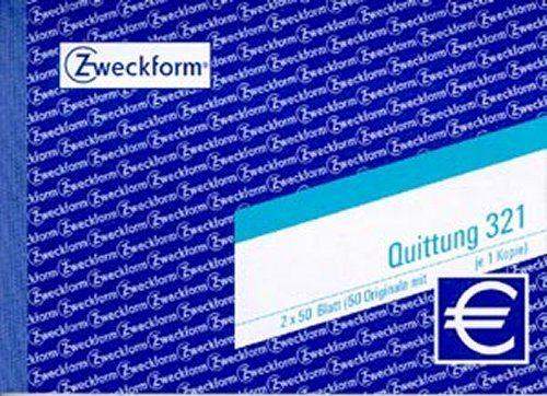 Quittungsblock Zweckform 321 DIN A6 quer 2x50 Blatt / 1 St.