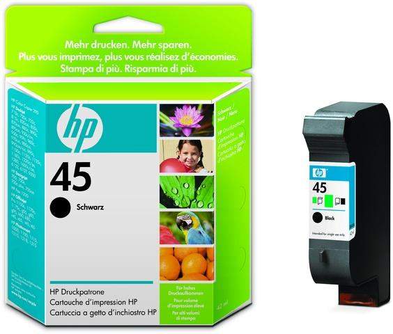 Tintenpatrone HP Nr. 45 51645A schwarz 42 ml