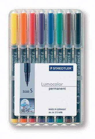 Projektionsschreiber OHP-Stift Lumocolor 313 perm S 0,4mm 8er-Etui