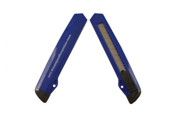 Cuttermesser blau 18 mm Klinge www.verpackungsmittelshop.com