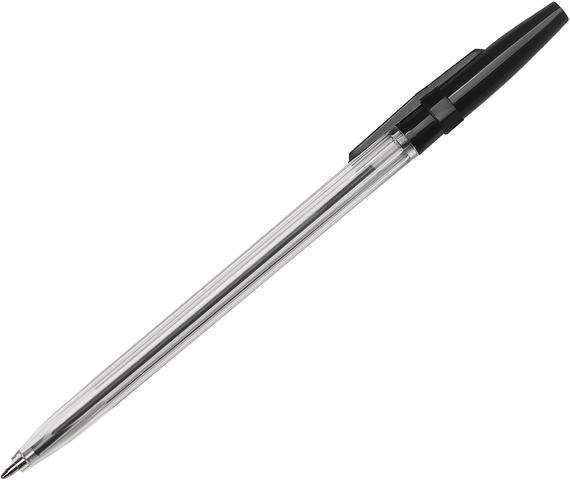 Kugelschreiber Einweg mit Kappe M 0,5mm Schreibfarbe schwarz