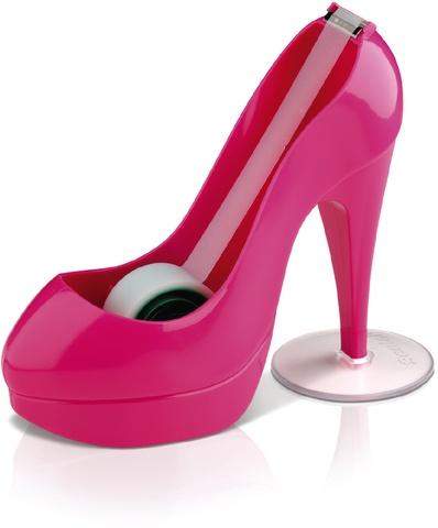 Tischabroller Fashion Schuh pink für Klebeband bis 19mmx8,9m inkl. 1 Ro. Magic Tape