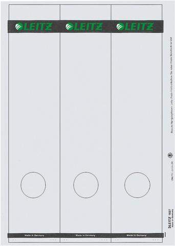 Rückenschilder Leitz 1687 PC 285x61 grau Loch unten Pa=75St.