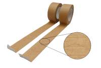 Plastikfreies-Verpackungsmaterial: 4-fach-fadenverstaerktes-nachhaltiges-Papier-Klebeband-50mm-50m-Fäden-hervorgehoben Plastikfreies-Verpackungsmaterial: 4-fach-fadenverstaerktes-nachhaltiges-Papier-Klebeband-50mm-50m-Fäden-hervorgehoben