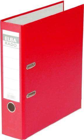 Ordner Elba Rado Brillant 10417 A4 Rückenschild einsteckbar rot 8cm