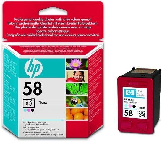 Tintenpatrone HP Nr. 58 C6658A Foto 3farbig 17 ml 125 Seiten