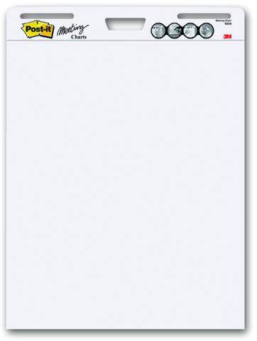Flipchartblock blanko holzfrei 80g Papier weiß 6-fach gelocht 20 Blatt