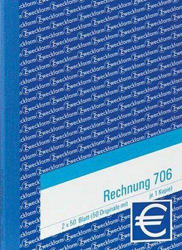 Rechnungsblock Zweckform 706 A6 2x50 Blatt