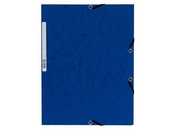 Eckspannmappe-Sammelmappe-Gummizug-Blau