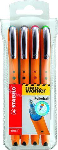 Kugelschreiber Stabilo Tintenkuli bionic® Worker 0,3mm 4er Set