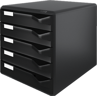 Post-Set Leitz 5280 DIN A4 mit 5 Schubladen schwarz 1St.