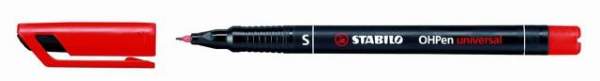 Projektionsschreiber Stabilo OHP-Stift OHPpen wasserfest S rot