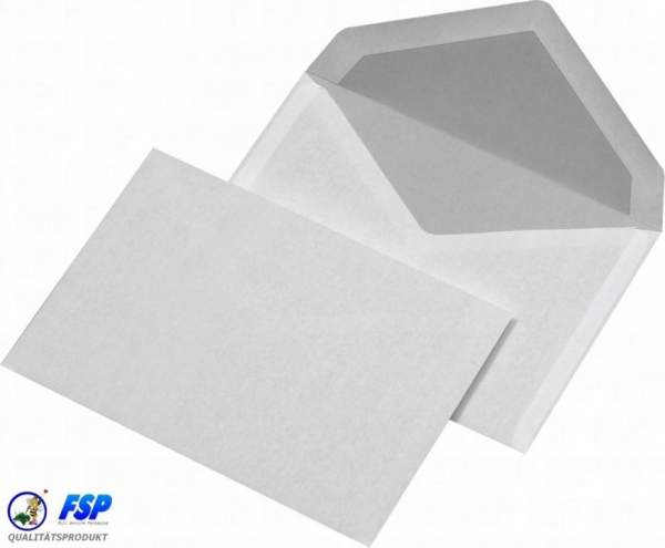 Weißer DIN C6 114x162mm Briefumschlag ohne Fenster mit Spitzklappe nk (1000 Stk.)