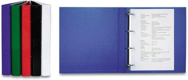 Ringbuch A4 4-Ring-Reißmechanik Rückenbreite 30 mm blau
