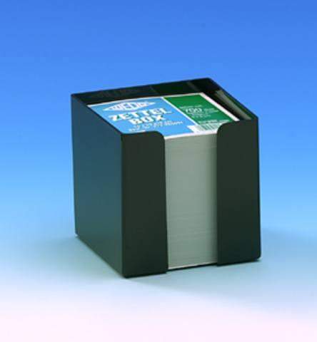 Zettelbox gefüllt schwarz für 9x9cm Notizzettel inkl. 700 Zettel