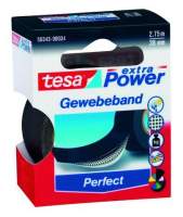Gewebeband Tesa "Extra Power" 2,75m x 38mm schwarz Gewebeband Tesa "Extra Power" 2,75m x 38mm schwarz