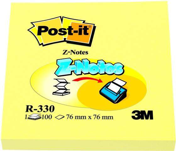 Haftnotiz Z-Notes Post-it gelb 76x76mm für Spender C-300 100Bl.