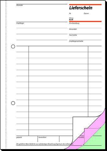 Lieferscheinbuch Sigel Li535 A5 3x50 Blatt 3-fach bedruckt Blaup.