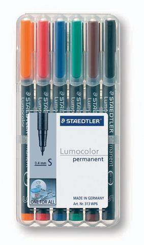 Projektionsschreiber OHP-Stift Lumocolor 313 perm S 0,4mm 6er-Etui