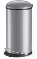 Abfalleimer Tretabfalleimer Design 20 Liter Stahlblech silber Abfalleimer Tretabfalleimer Design 20 Liter Stahlblech silber