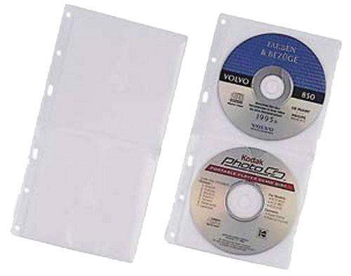 CD/DVD-Hüllen f. A4 f. 2 CD's zum Abheften 10st/Pack